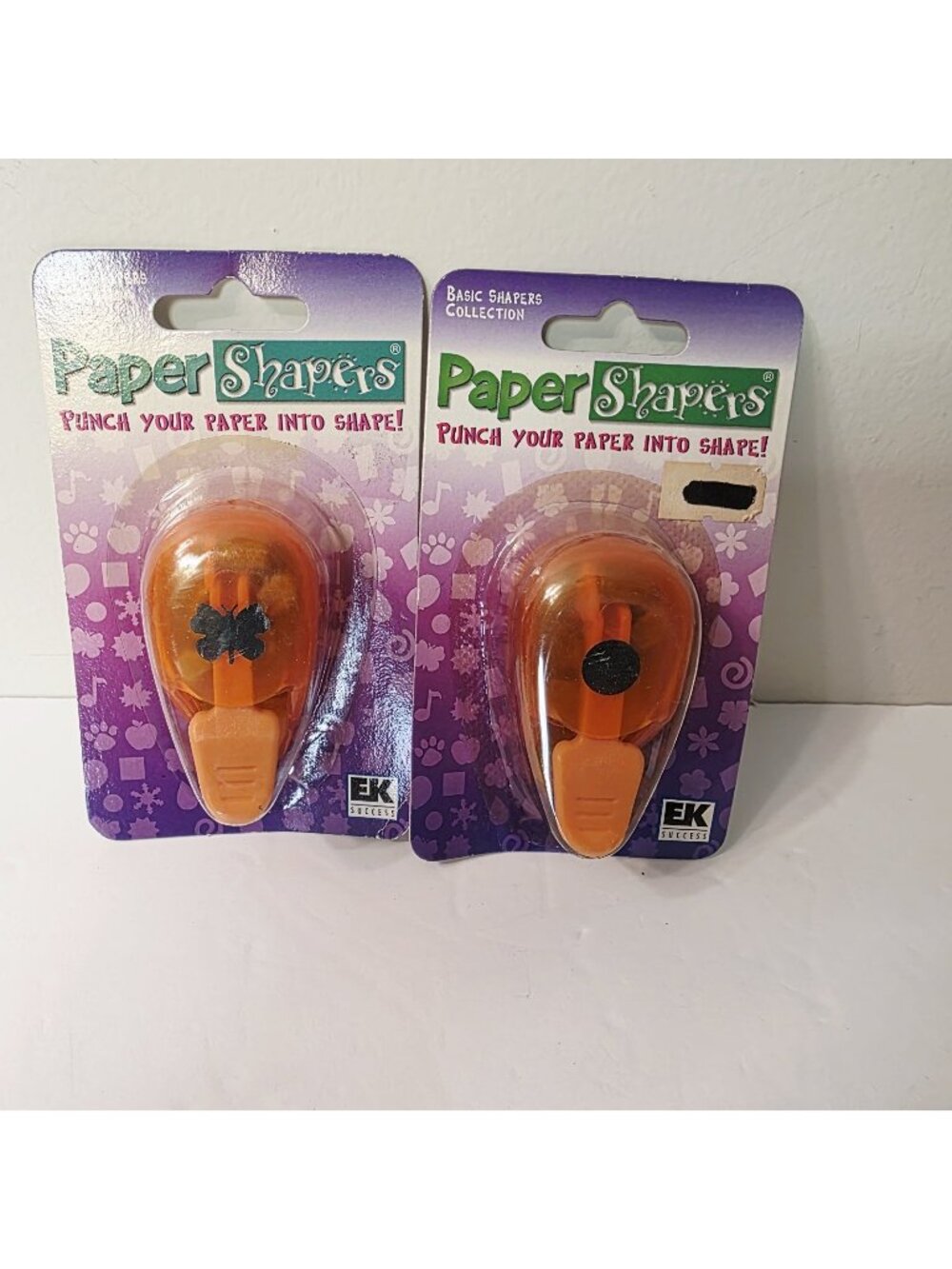 2 Vtg EK Success Paper Shapers Butterfly and Simple Circle Scrapbook Arts Crafts